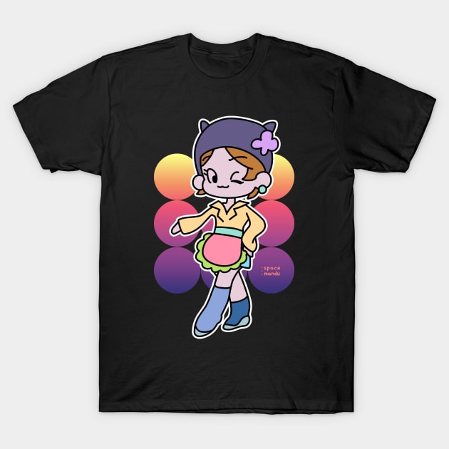 A waitress in a cat hat T-Shirt by spacemandu